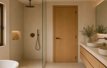 Finished bathroom and sanitaryware detail