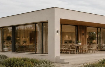 Exterior wall and glazing detail